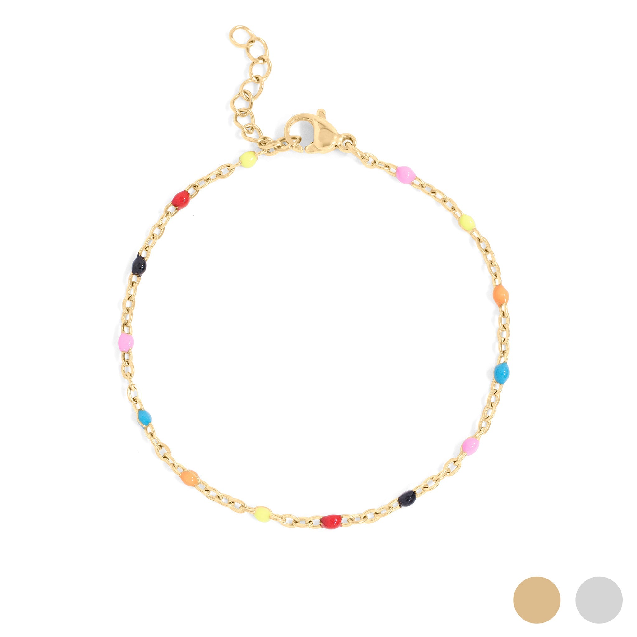 Spellbound Multi Color Confetti Bracelet — 18K Gold PVD