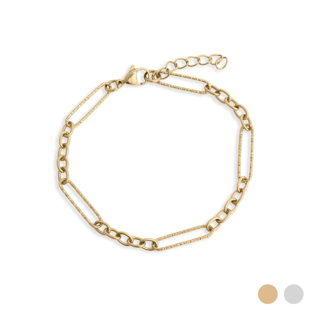 Bold Clue Chain Long Bracelet
