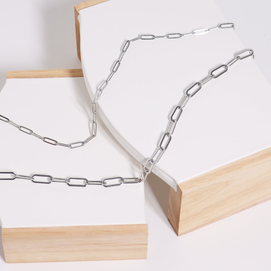 The Silver Chapter — PVD Paperclip Chain Necklace