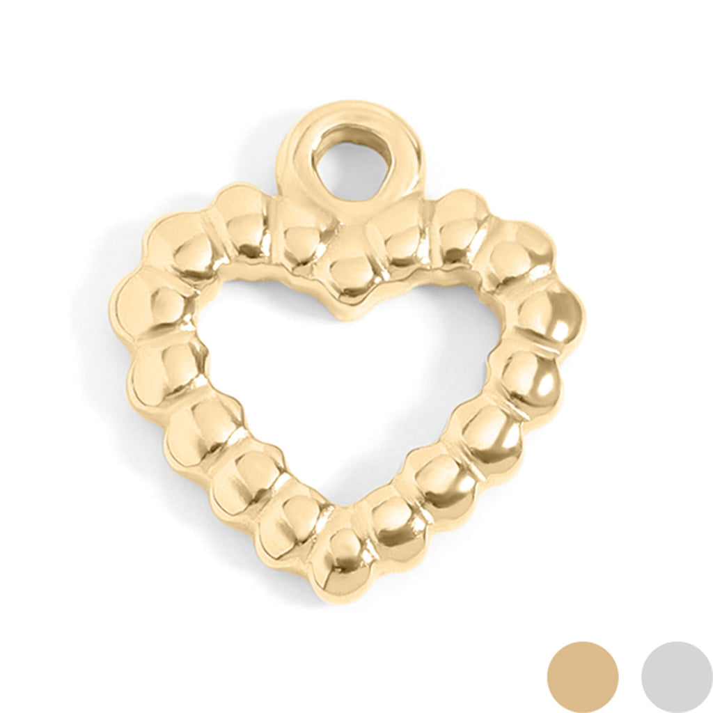 Hardened Heart — Textured Heart Charm