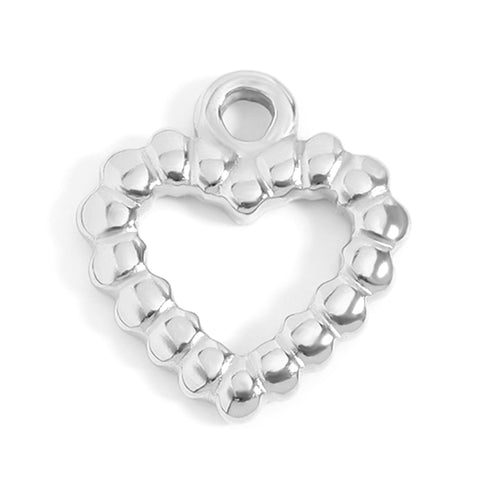 Hardened Heart — Textured Heart Charm
