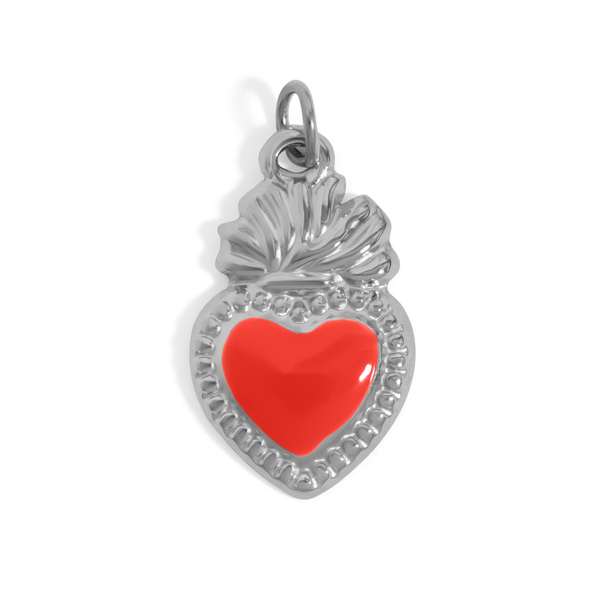 The Crimson Spell — Red Enamel Heart Charm