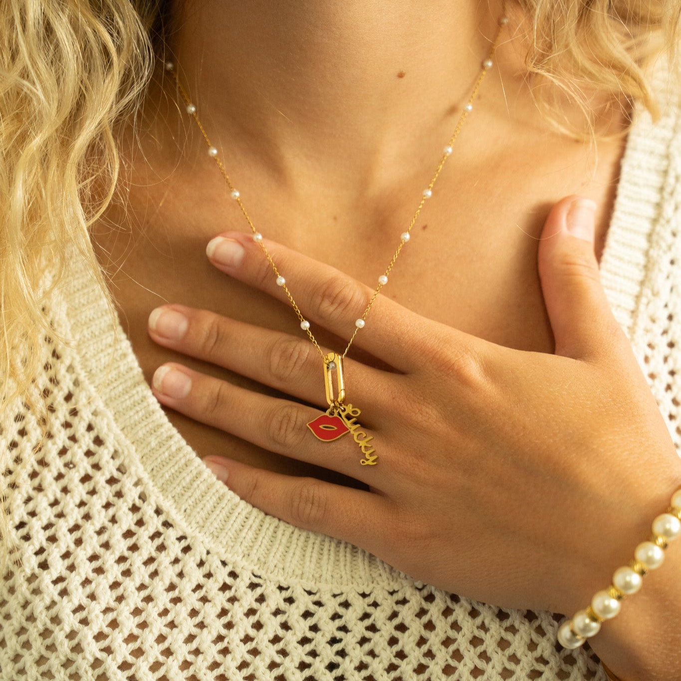 Say It Louder — Red Enamel Lips Charm