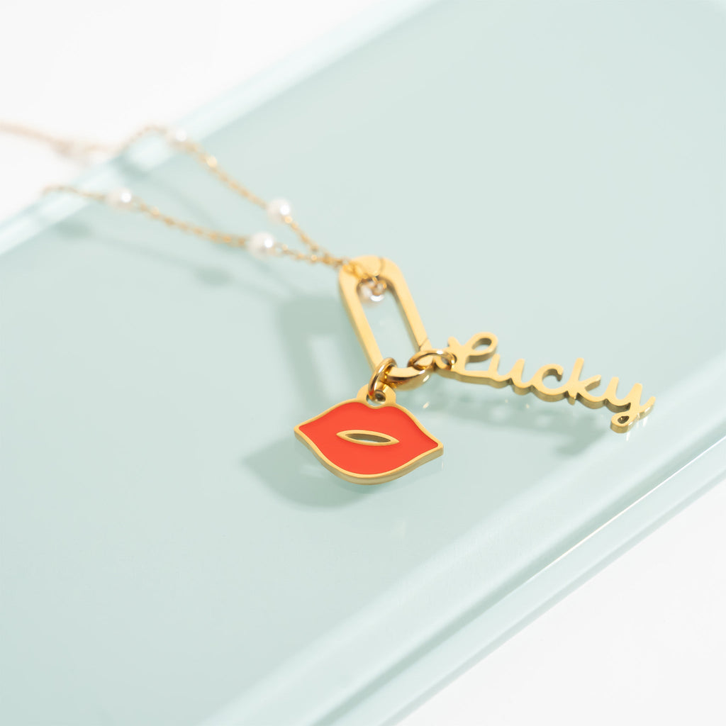 Say It Louder — Red Enamel Lips Charm