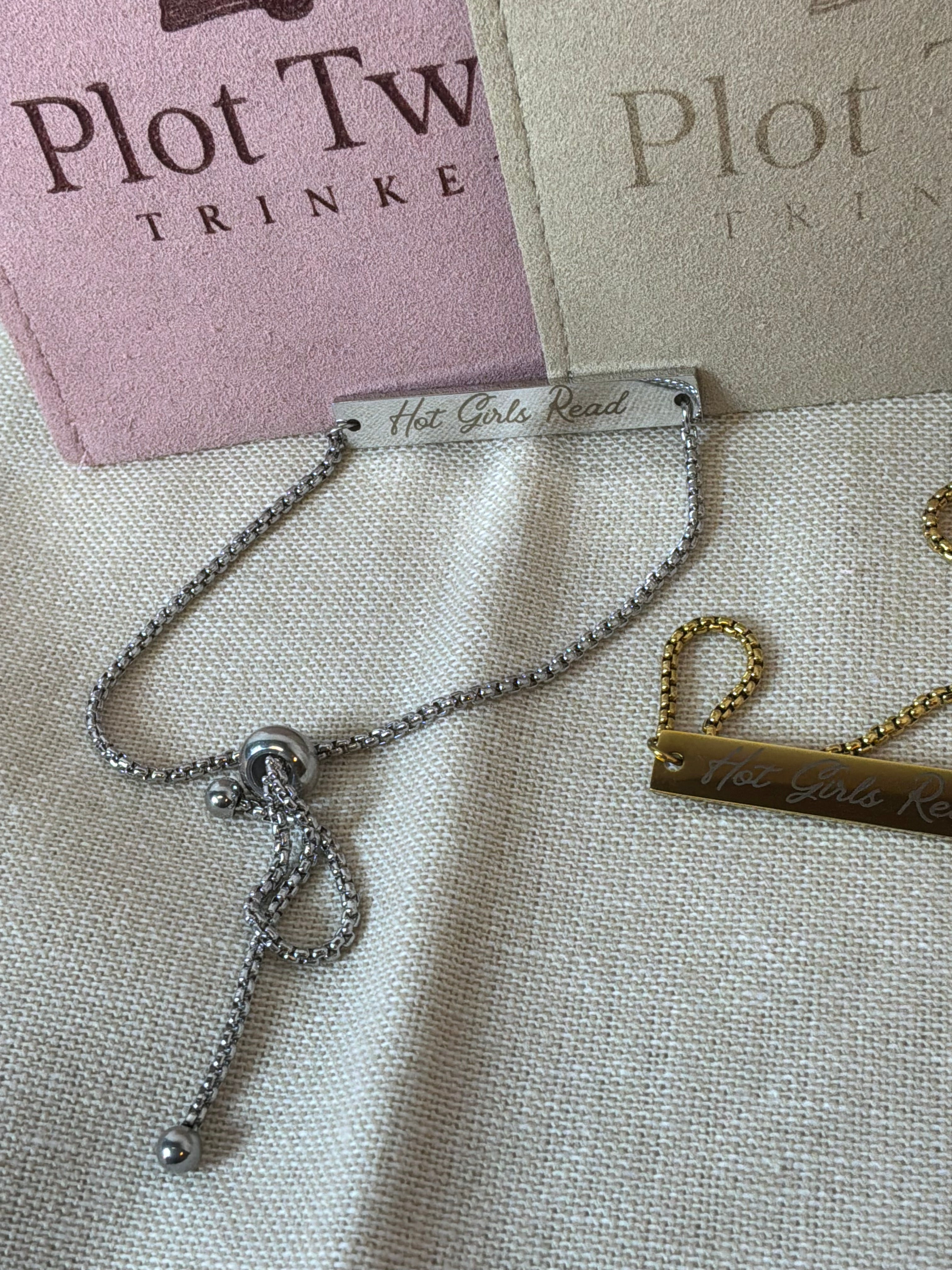 Hey Gorgeous! Flat Adjustable Bar Bracelet