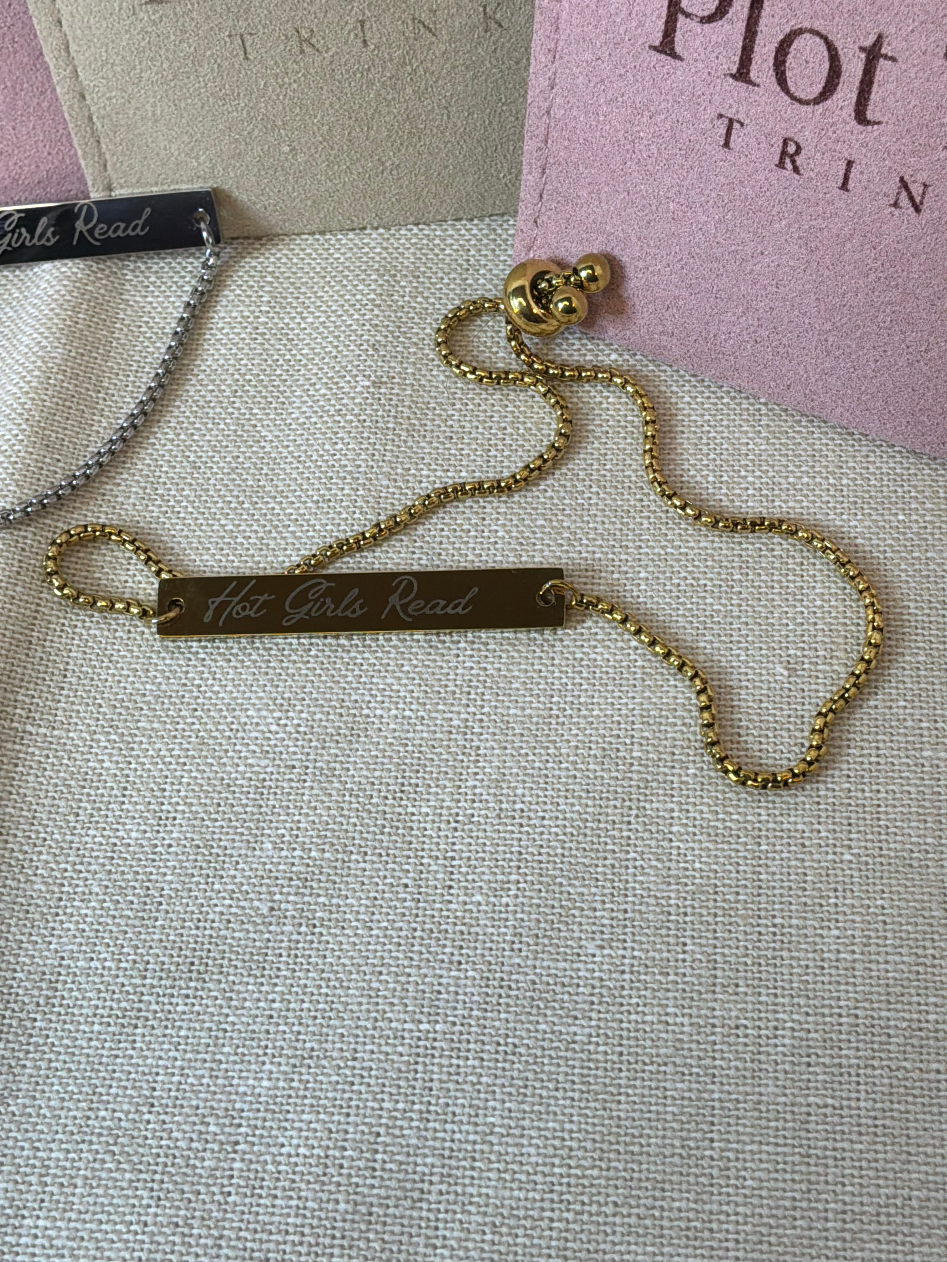 Hey Gorgeous! Flat Adjustable Bar Bracelet
