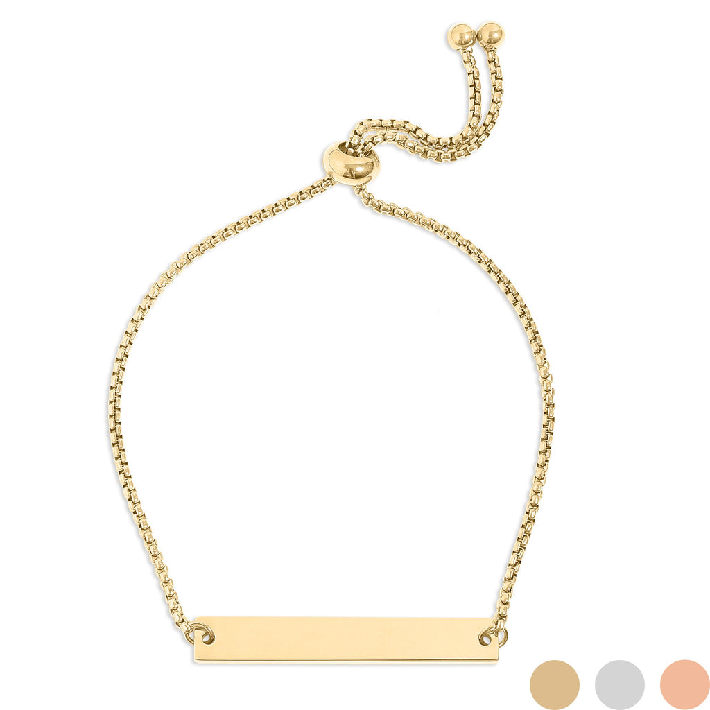 Hey Gorgeous! Flat Adjustable Bar Bracelet