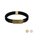 The Plot Thickens Bracelet — Men's 18K Gold PVD Rubber & Steel
