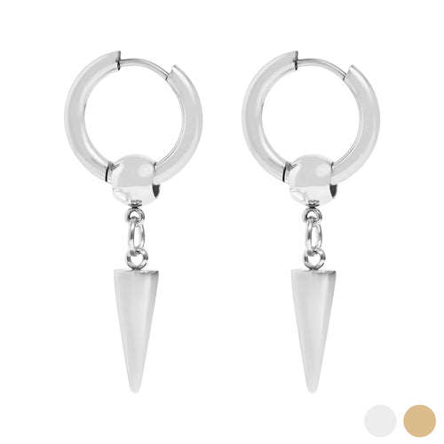 After Dark Spike Pendant Hoop Earrings