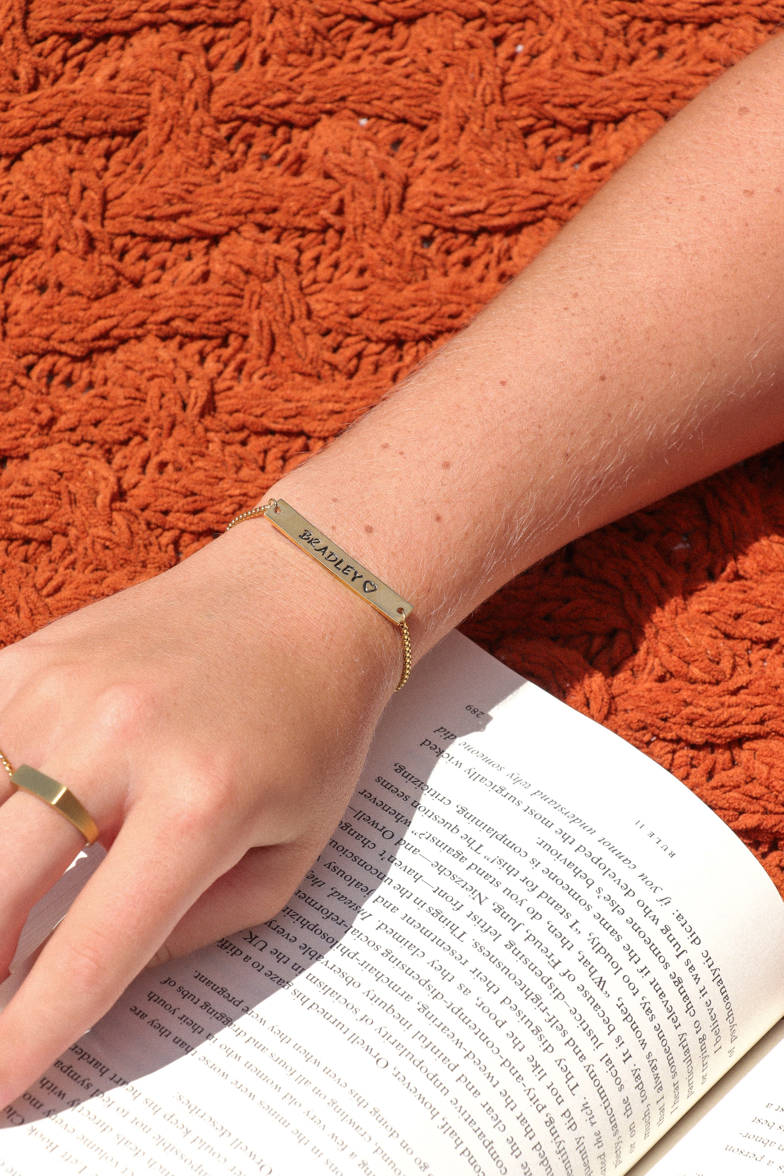 Hey Gorgeous! Flat Adjustable Bar Bracelet