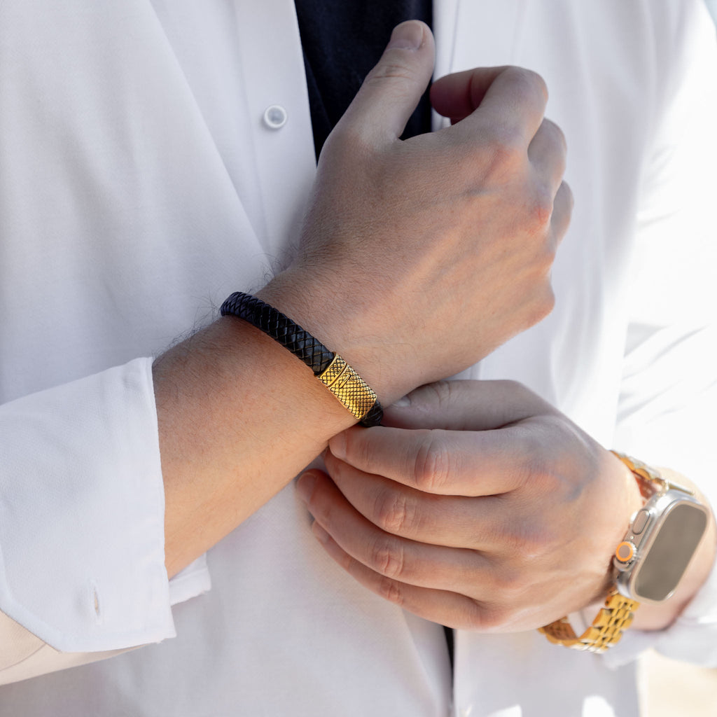 The Brooding Hero Leather Bracelet